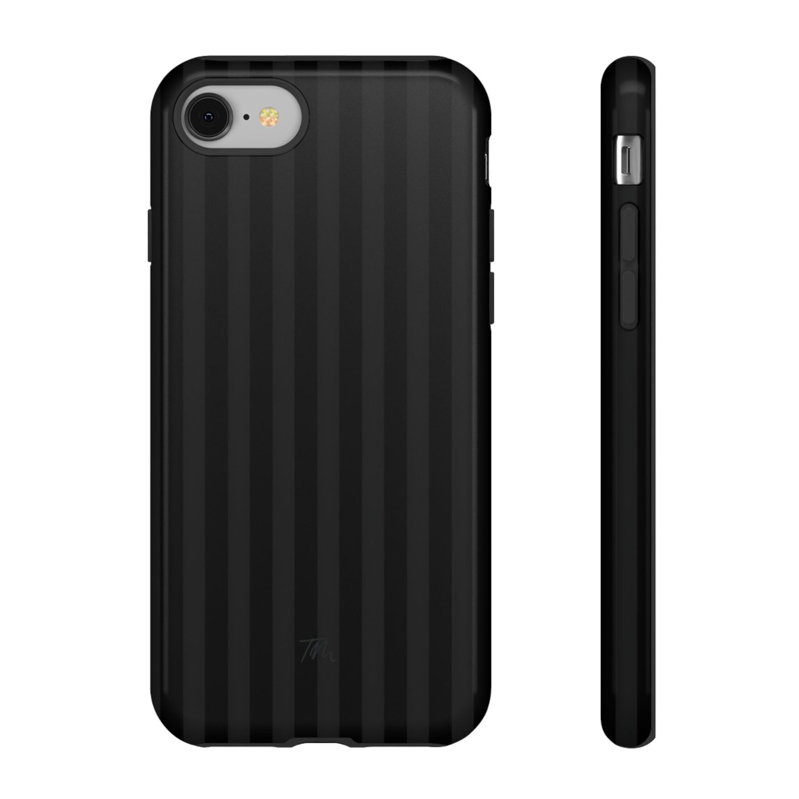 Sleek Black Phone Case with Stripe Design, Tough Cell Phone Cover, Stylish Gift for Durable Protection, Minimalist Style