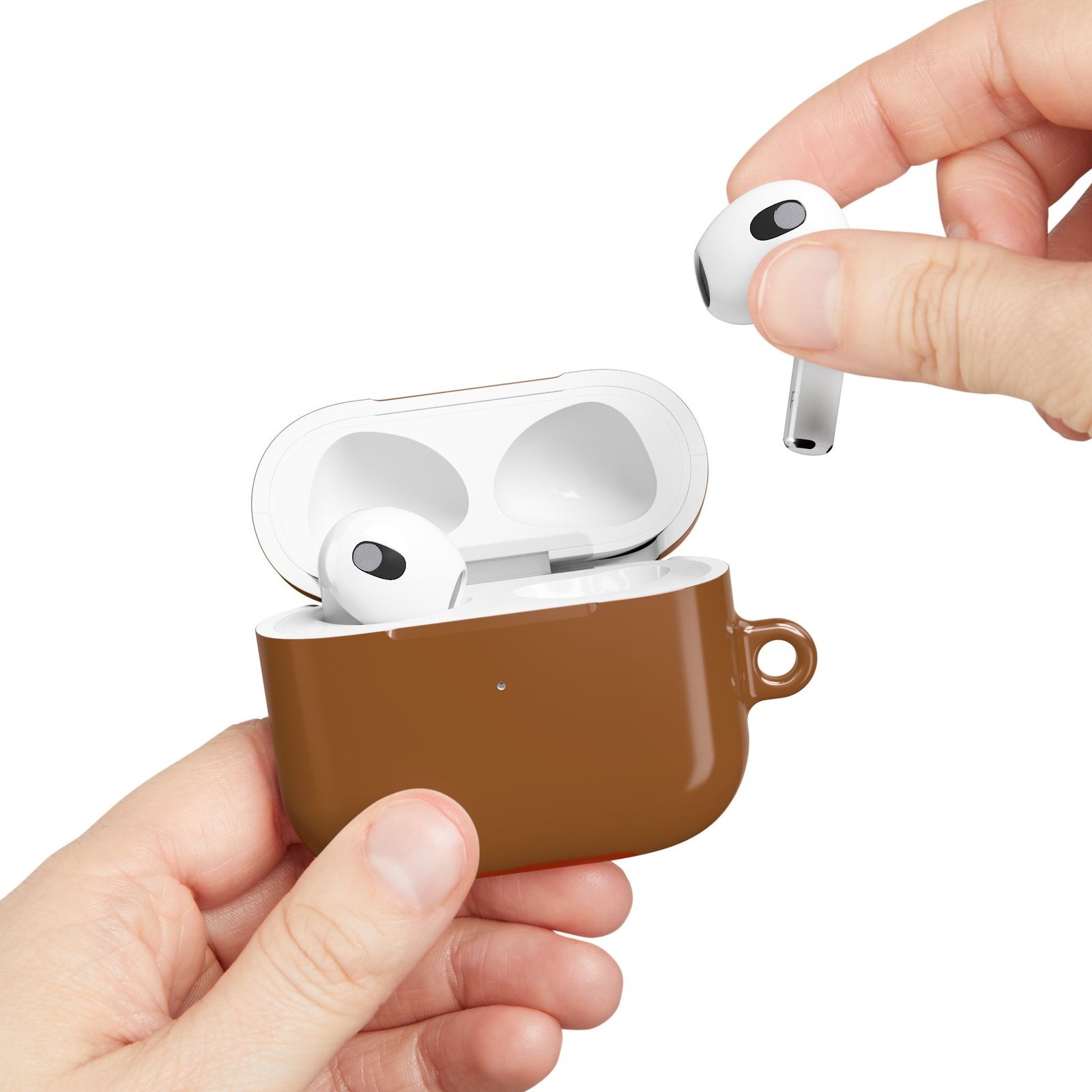 Stylish Brown AirPod Cases, Tech Accessory for Protection, Modern Earbud Accessory Case - Image 5