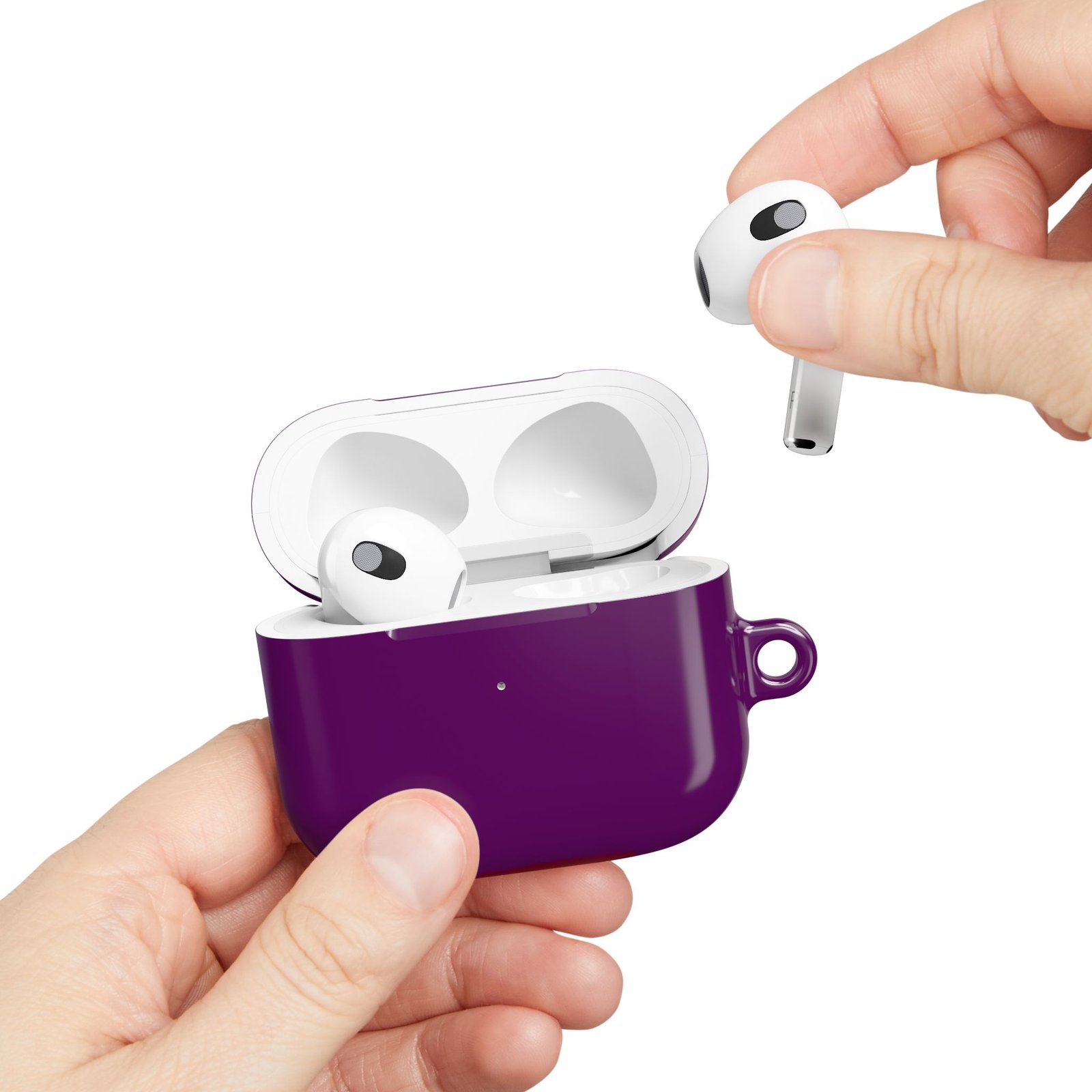 Stylish Purple AirPod Cases, Trendy AirPod Accessory, Durable Earbud Cover for Protection - Image 5