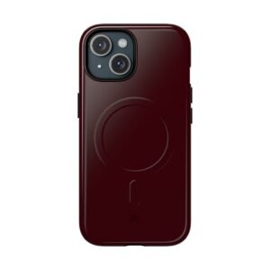 MagSafe® Compatible Dark Burgundy Durable Phone Case, Tough Cases for Stylish Protection for Everyday Use, Phone Accessory