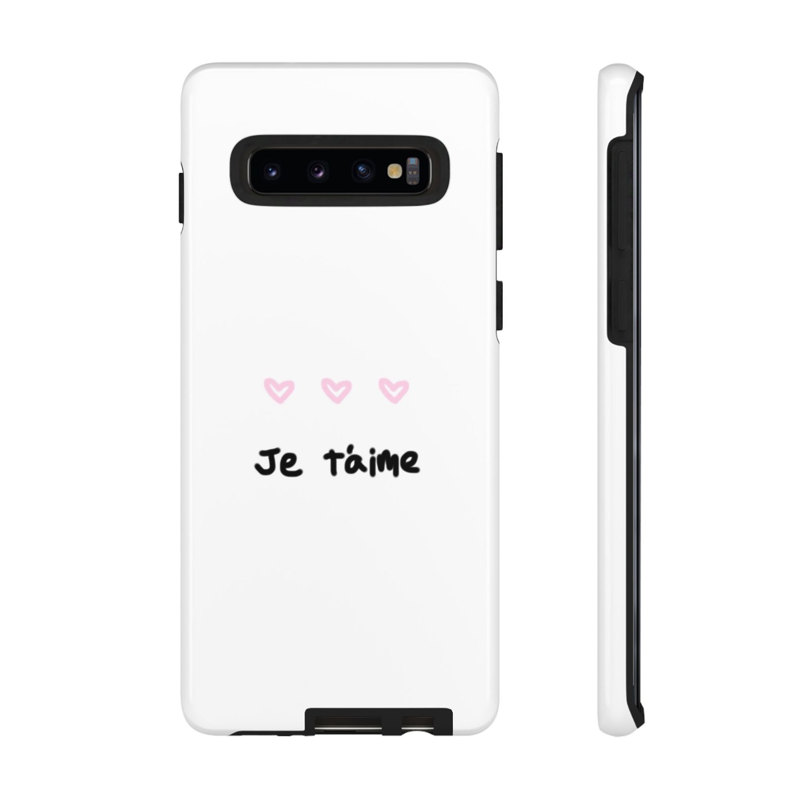 Chic Je t'aime Heart Phone Case, Durable Protective Phone Cover, Stylish Cute Design Phone Case - Image 9