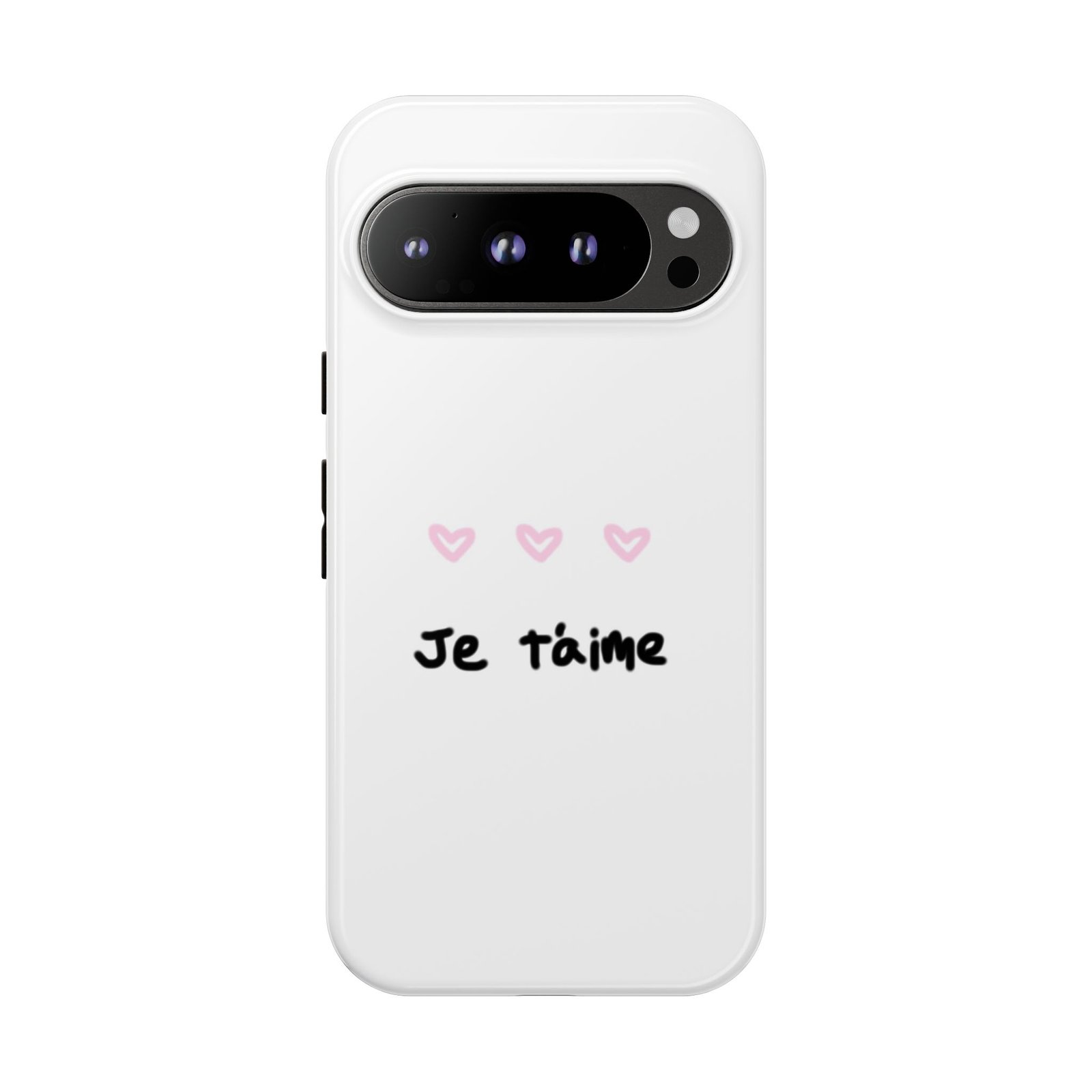 Chic Je t'aime Heart Phone Case, Durable Protective Phone Cover, Stylish Cute Design Phone Case - Image 59
