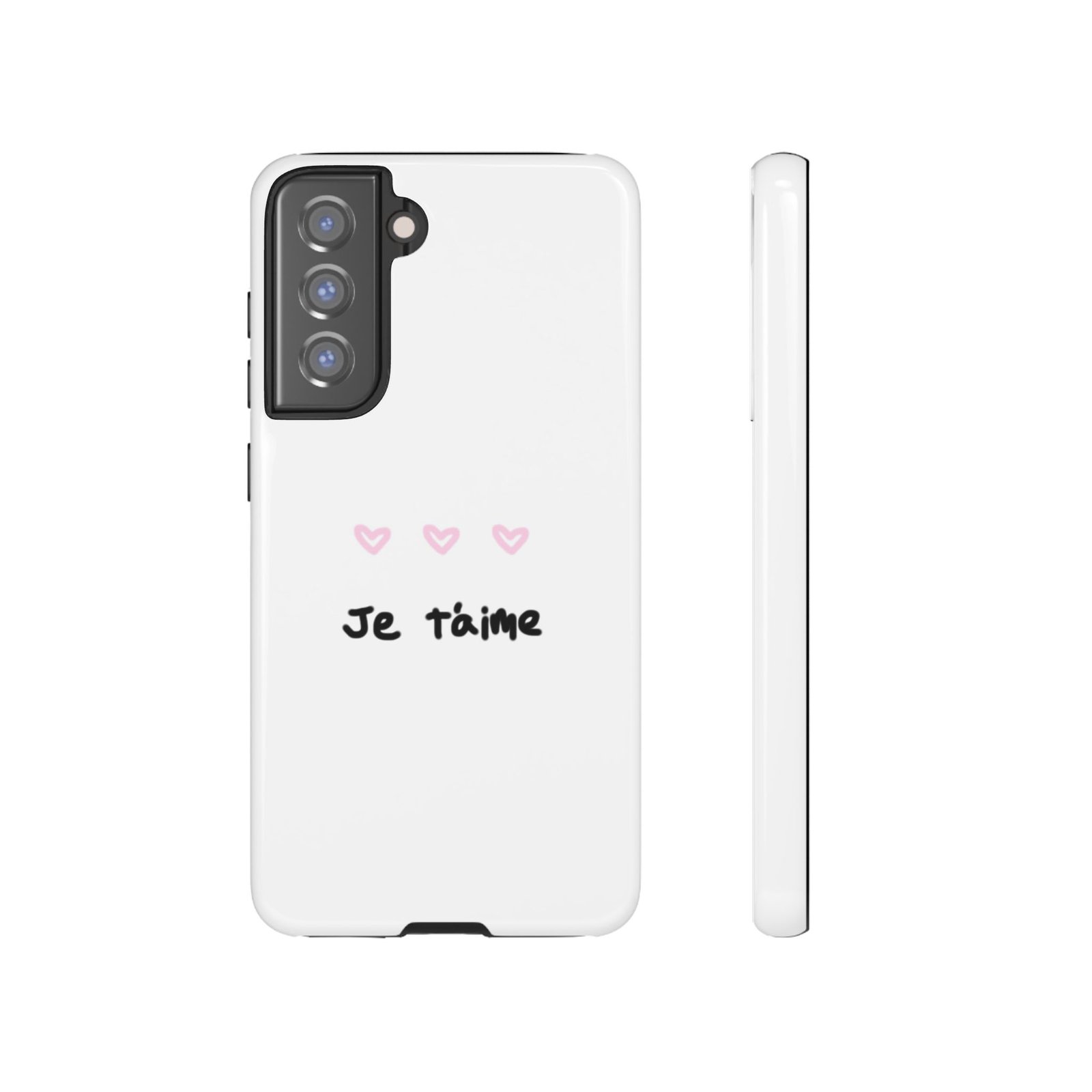 Chic Je t'aime Heart Phone Case, Durable Protective Phone Cover, Stylish Cute Design Phone Case - Image 29