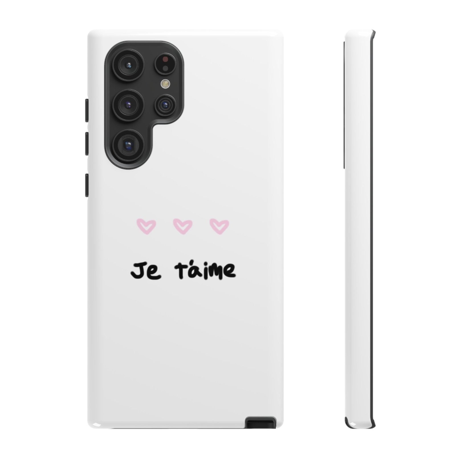 Chic Je t'aime Heart Phone Case, Durable Protective Phone Cover, Stylish Cute Design Phone Case - Image 32