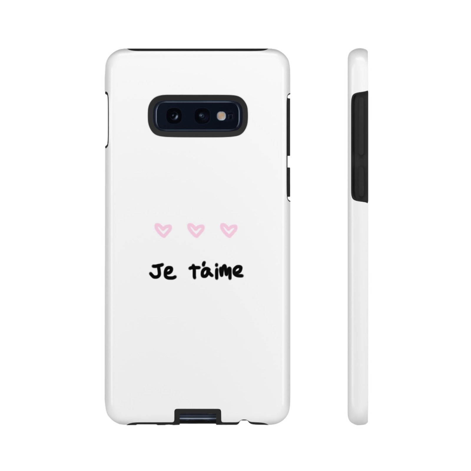 Chic Je t'aime Heart Phone Case, Durable Protective Phone Cover, Stylish Cute Design Phone Case - Image 7