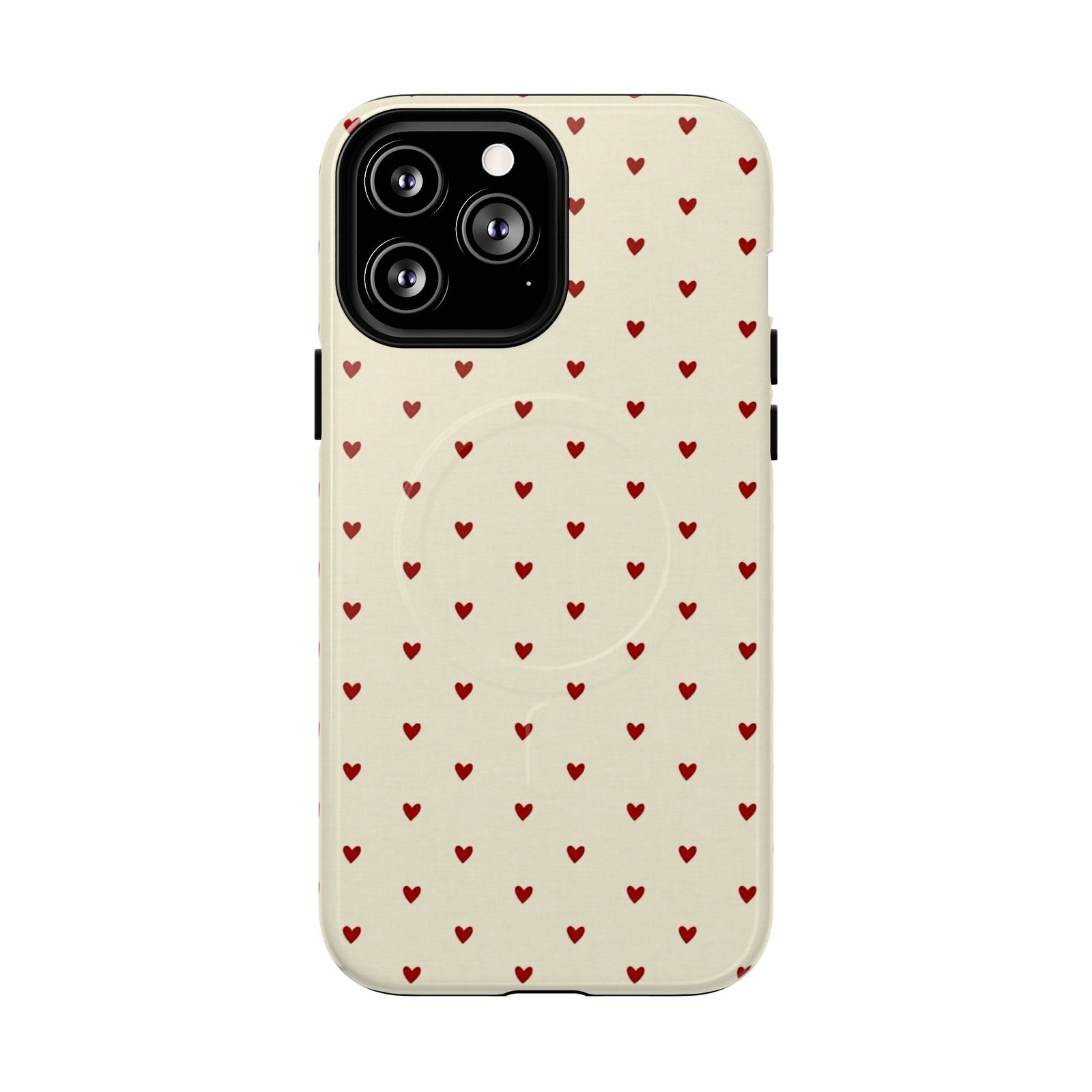 MagSafe® Compatible Red Heart Pattern Phone Case, Cute Phone Cover - Image 21