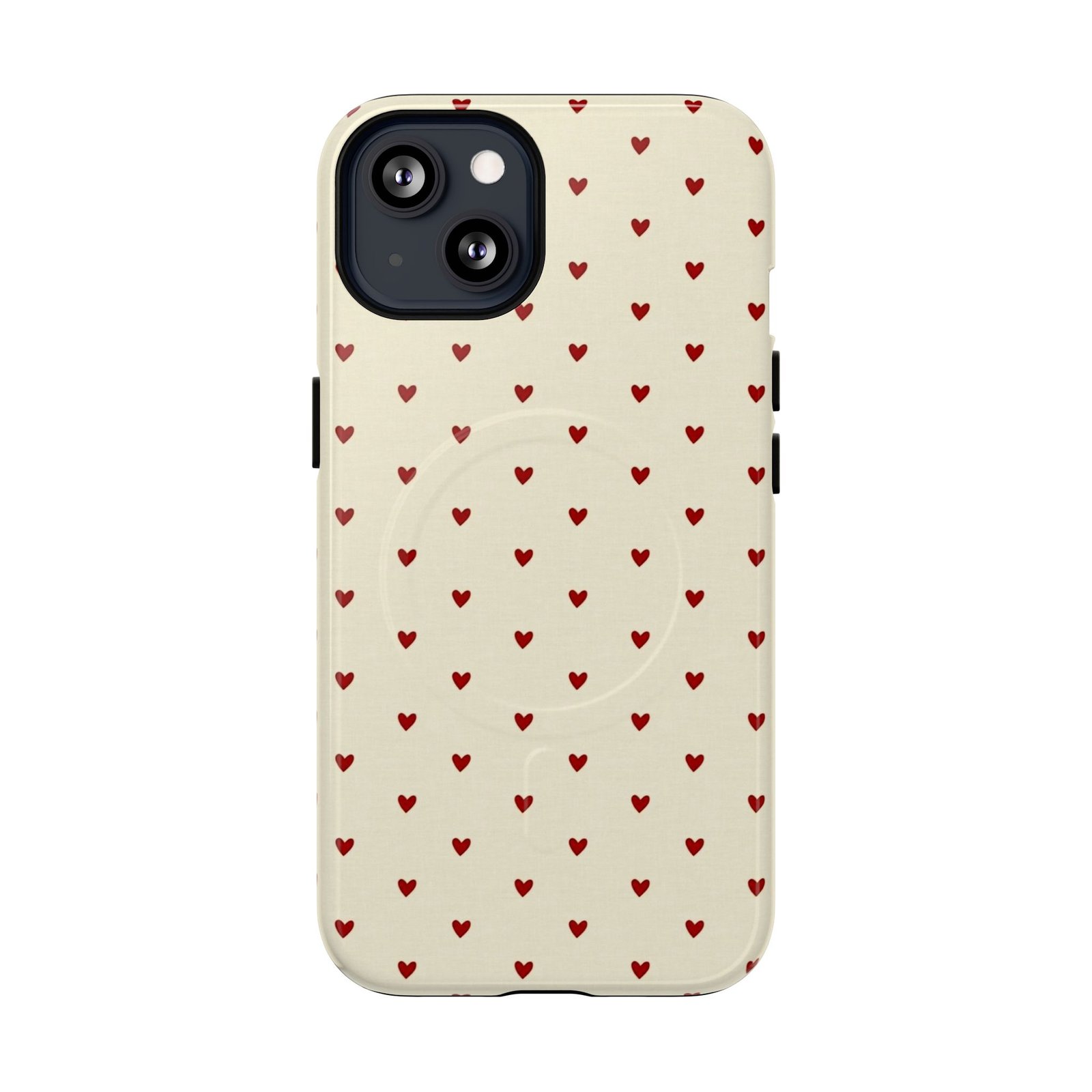 MagSafe® Compatible Red Heart Pattern Phone Case, Cute Phone Cover - Image 19