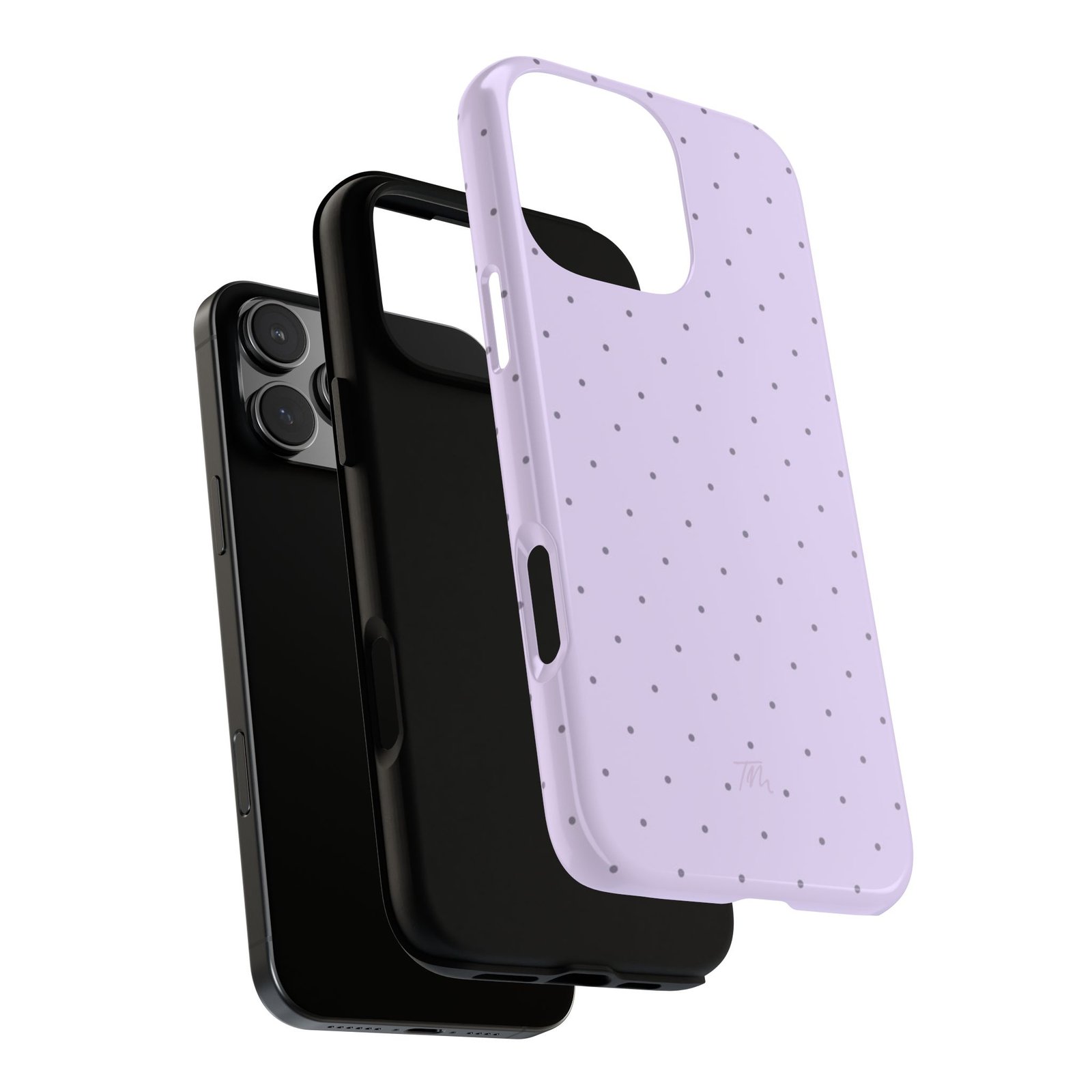 Lavender Polka Dot Tough Phone Case, Durable Protective Phone Cover, Purple Phone Case - Image 5
