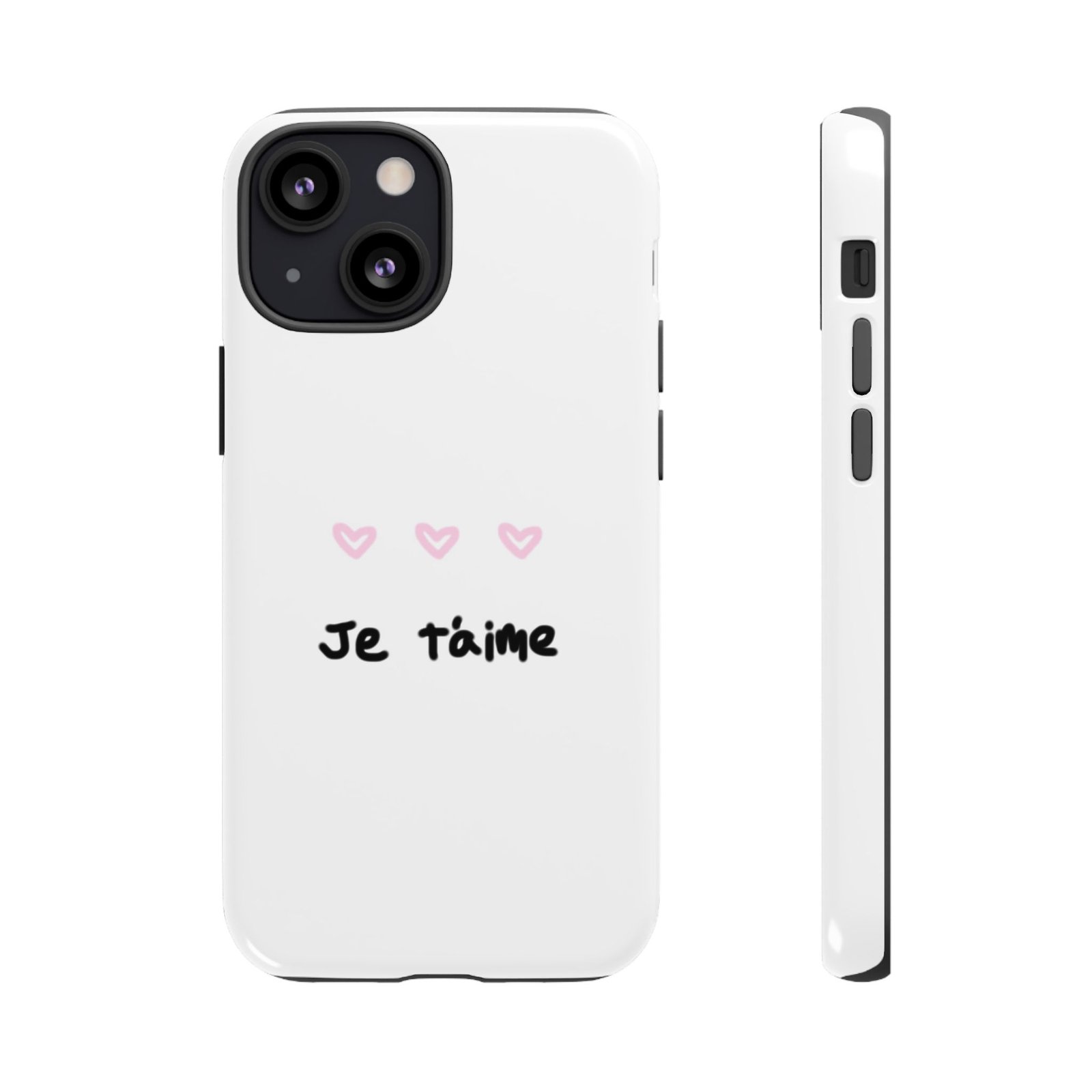 Chic Je t'aime Heart Phone Case, Durable Protective Phone Cover, Stylish Cute Design Phone Case - Image 21