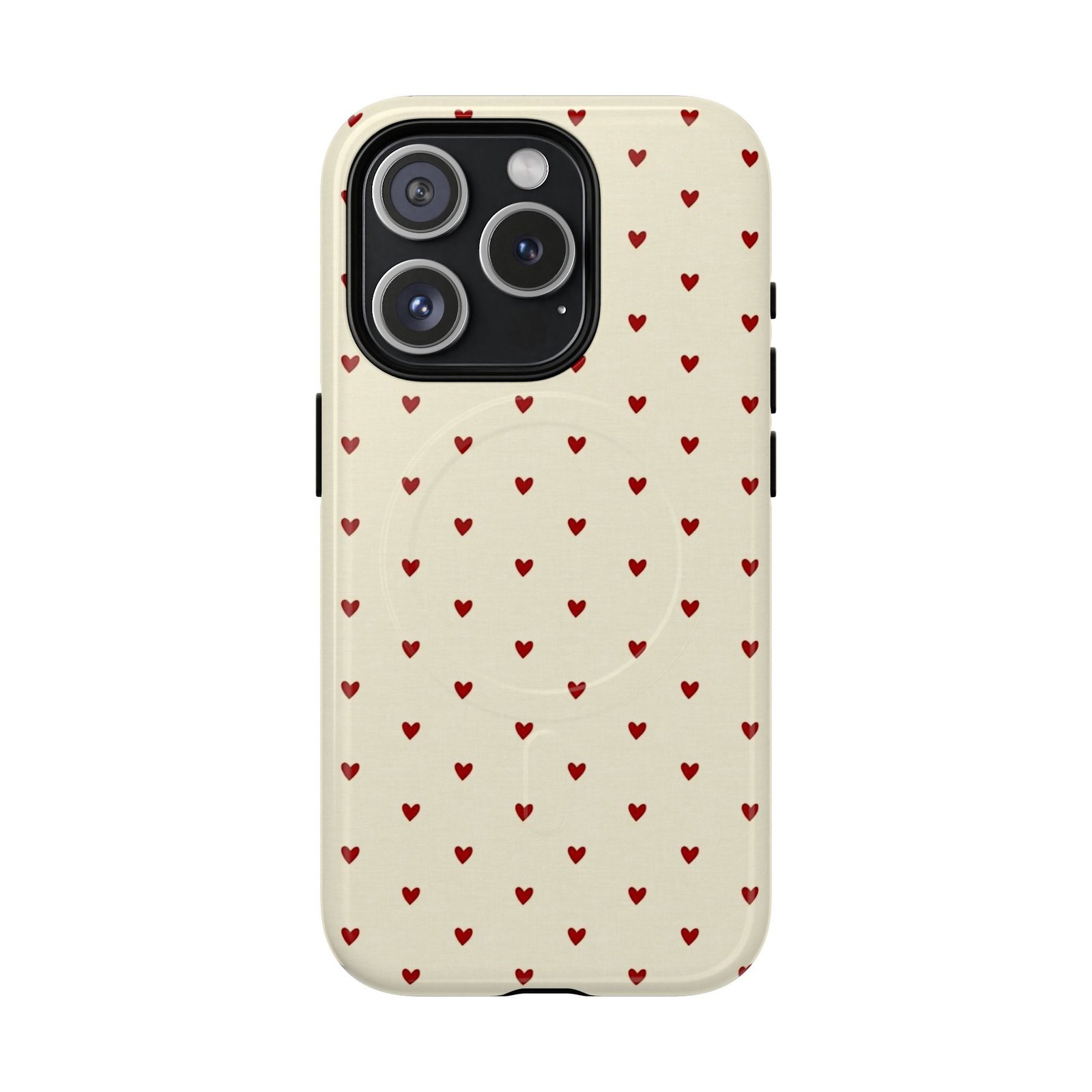 MagSafe® Compatible Red Heart Pattern Phone Case, Cute Phone Cover - Image 16