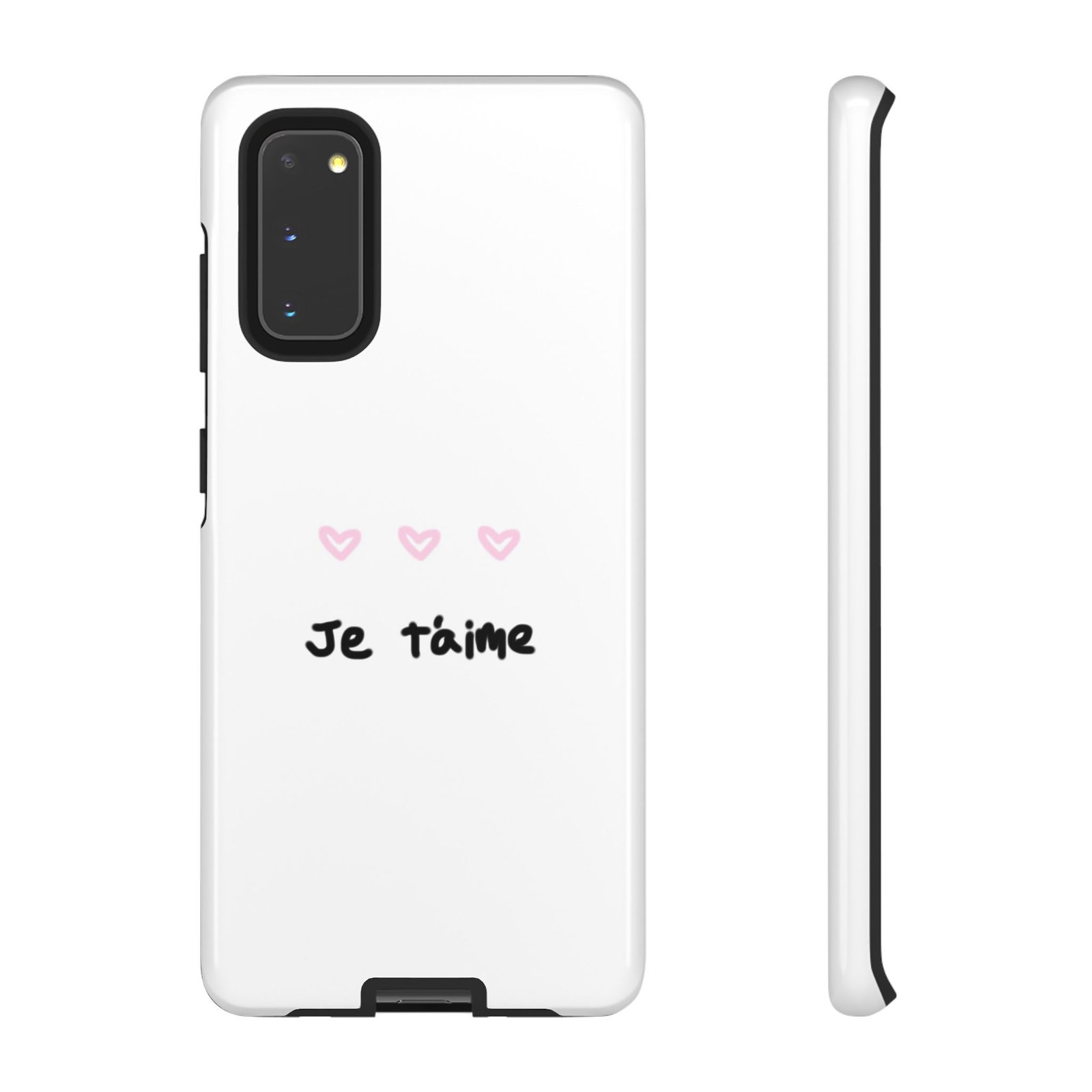 Chic Je t'aime Heart Phone Case, Durable Protective Phone Cover, Stylish Cute Design Phone Case - Image 13