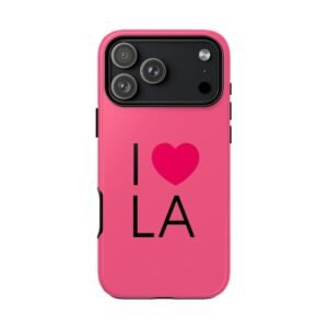 I ❤︎ LA Pink Phone Case, Pink Los Angeles Heart Design