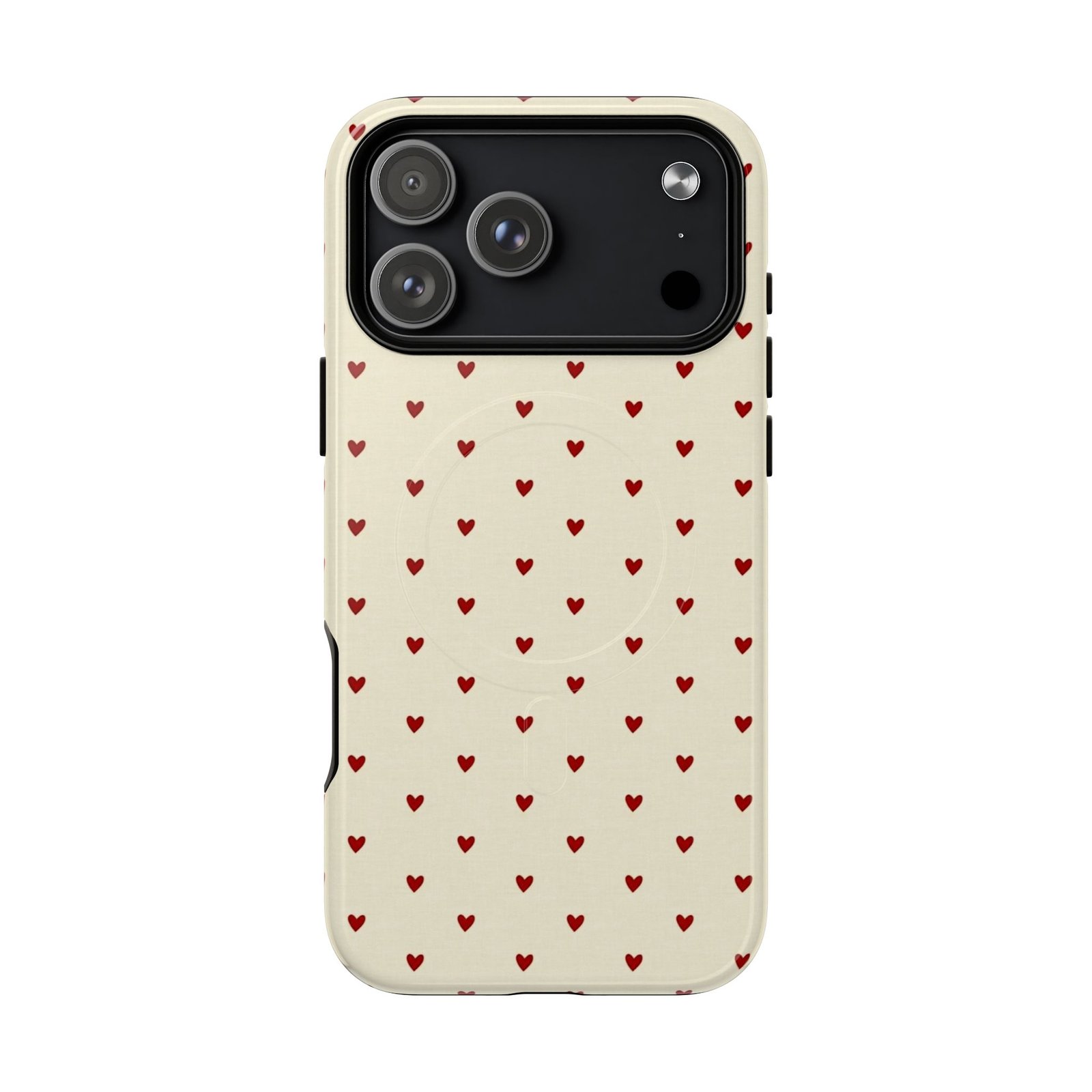 MagSafe® Compatible Red Heart Pattern Phone Case, Cute Phone Cover - Image 15