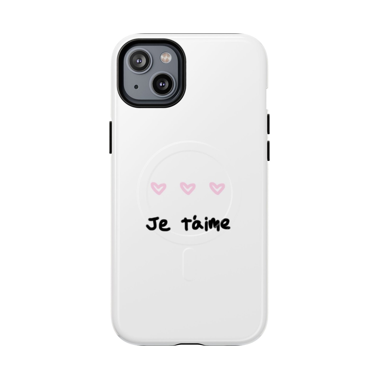 MagSafe® Compatible Cute Je t'aime Heart Phone Case, Durable Protective Phone Cover - Image 6
