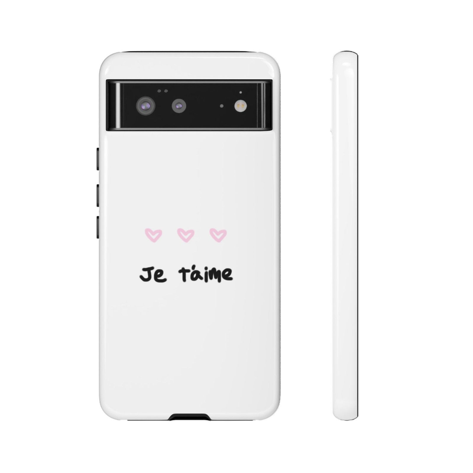 Chic Je t'aime Heart Phone Case, Durable Protective Phone Cover, Stylish Cute Design Phone Case - Image 27