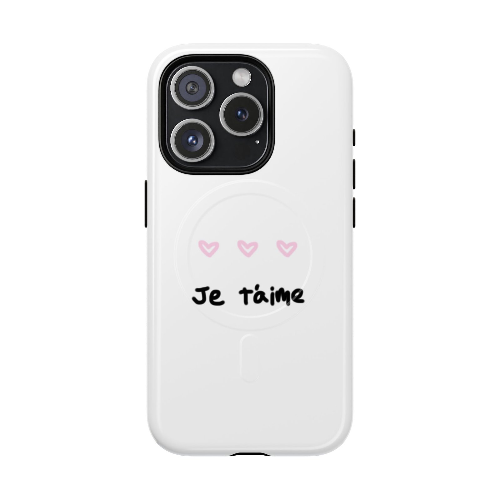 MagSafe® Compatible Cute Je t'aime Heart Phone Case, Durable Protective Phone Cover - Image 16