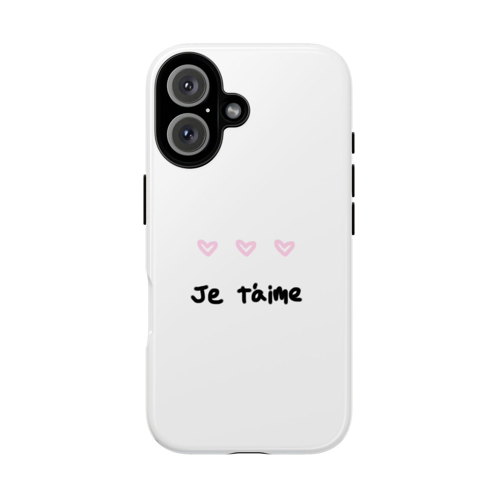 Chic Je t'aime Heart Phone Case, Durable Protective Phone Cover, Stylish Cute Design Phone Case - Image 52