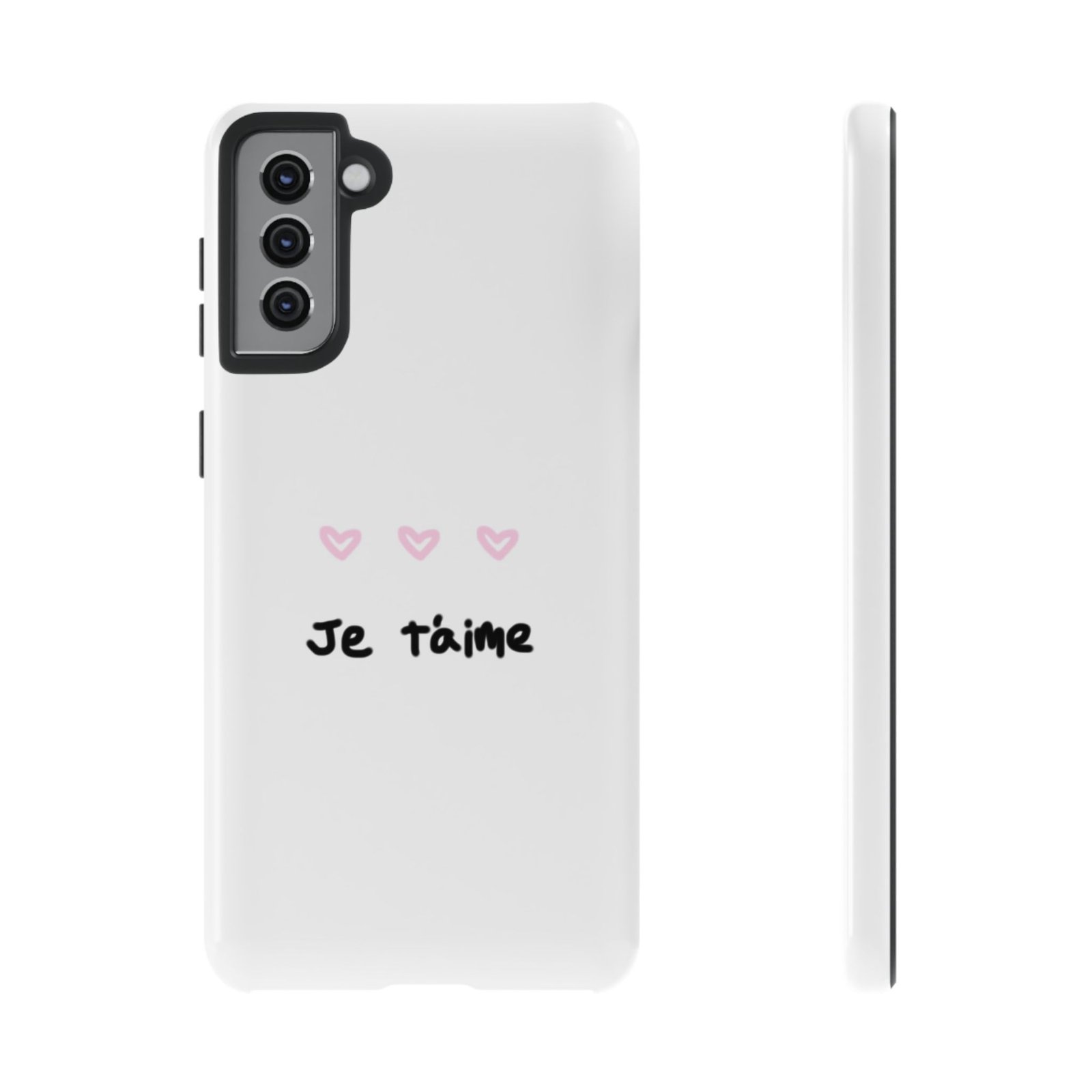 Chic Je t'aime Heart Phone Case, Durable Protective Phone Cover, Stylish Cute Design Phone Case - Image 25
