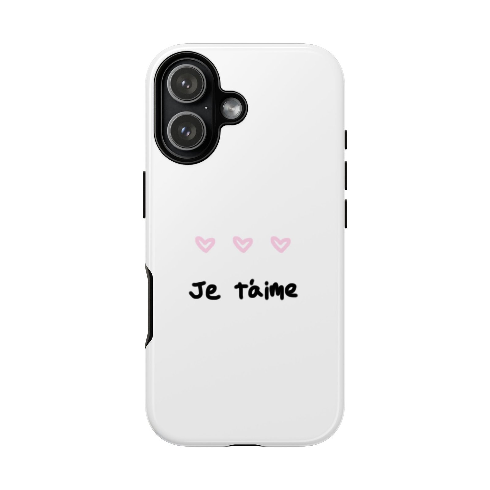 Chic Je t'aime Heart Phone Case, Durable Protective Phone Cover, Stylish Cute Design Phone Case - Image 65