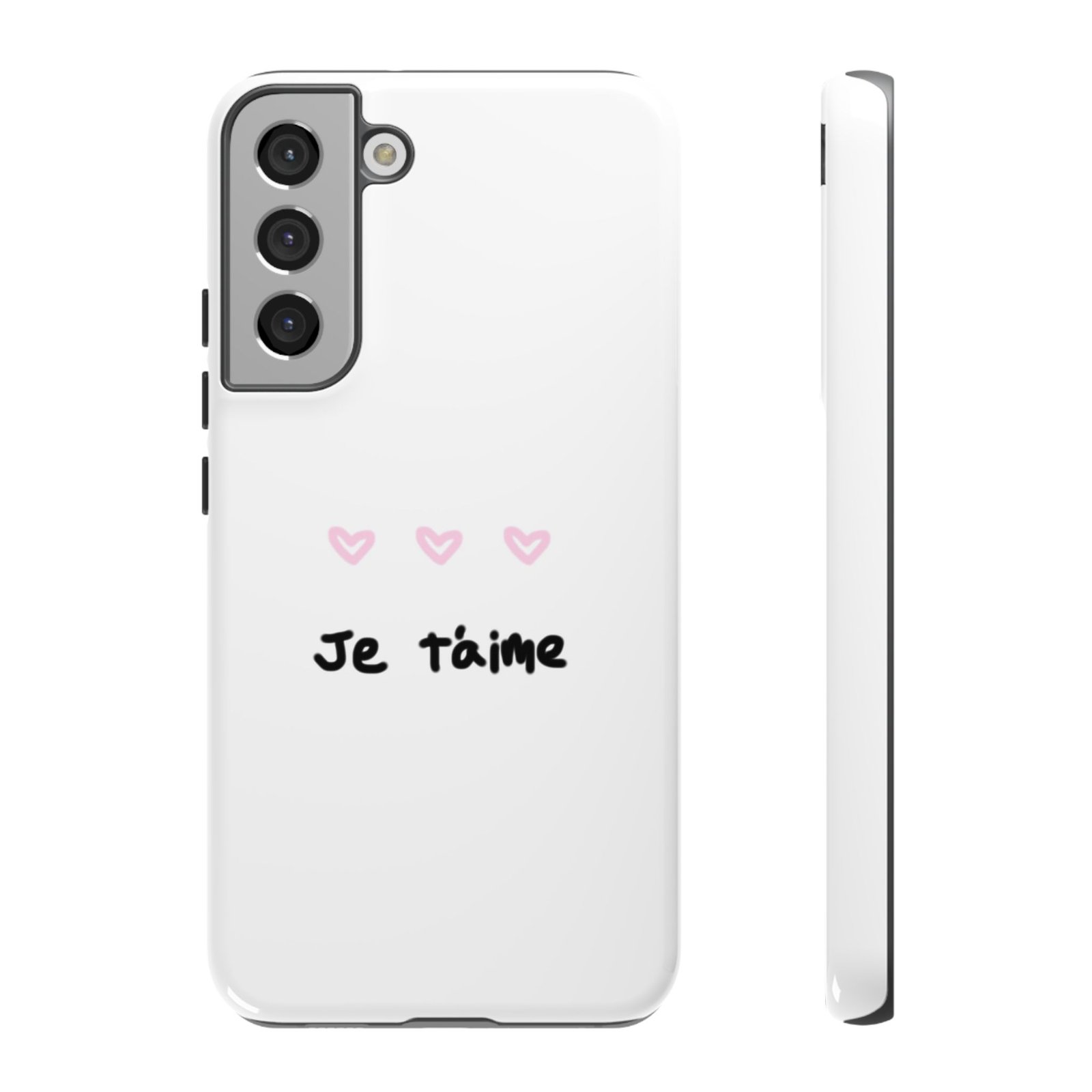 Chic Je t'aime Heart Phone Case, Durable Protective Phone Cover, Stylish Cute Design Phone Case - Image 31