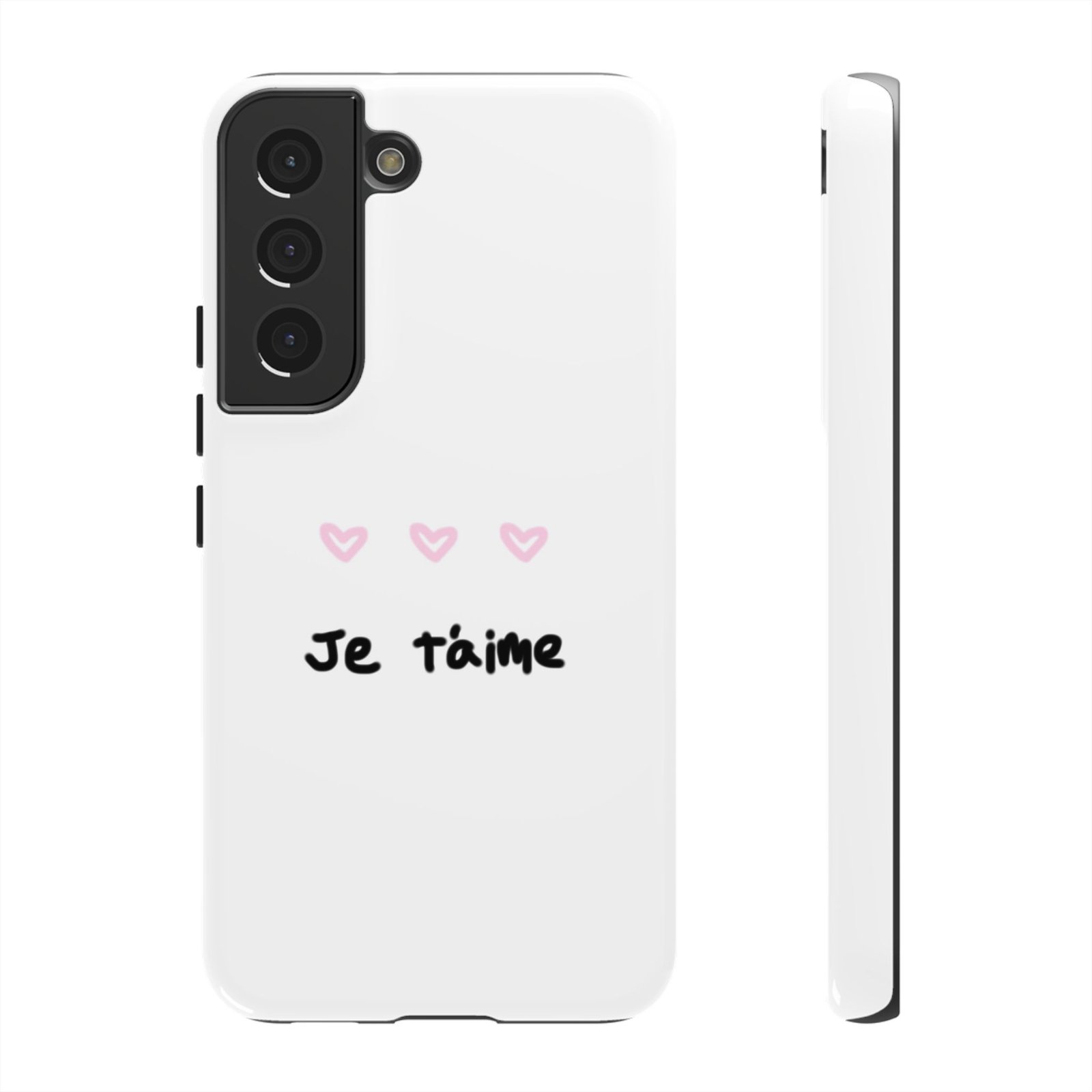 Chic Je t'aime Heart Phone Case, Durable Protective Phone Cover, Stylish Cute Design Phone Case - Image 30