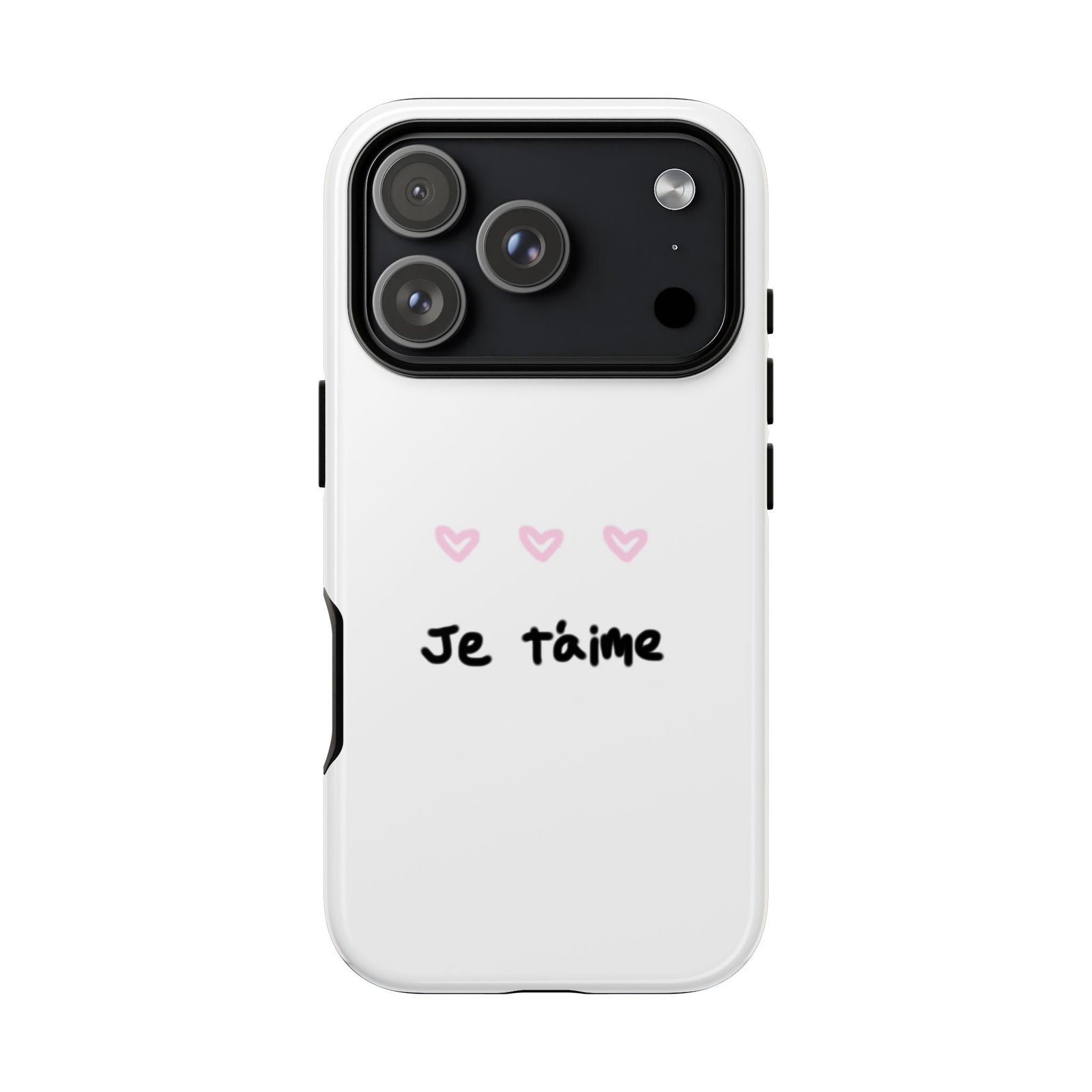 Chic Je t'aime Heart Phone Case, Durable Protective Phone Cover, Stylish Cute Design Phone Case - Image 67