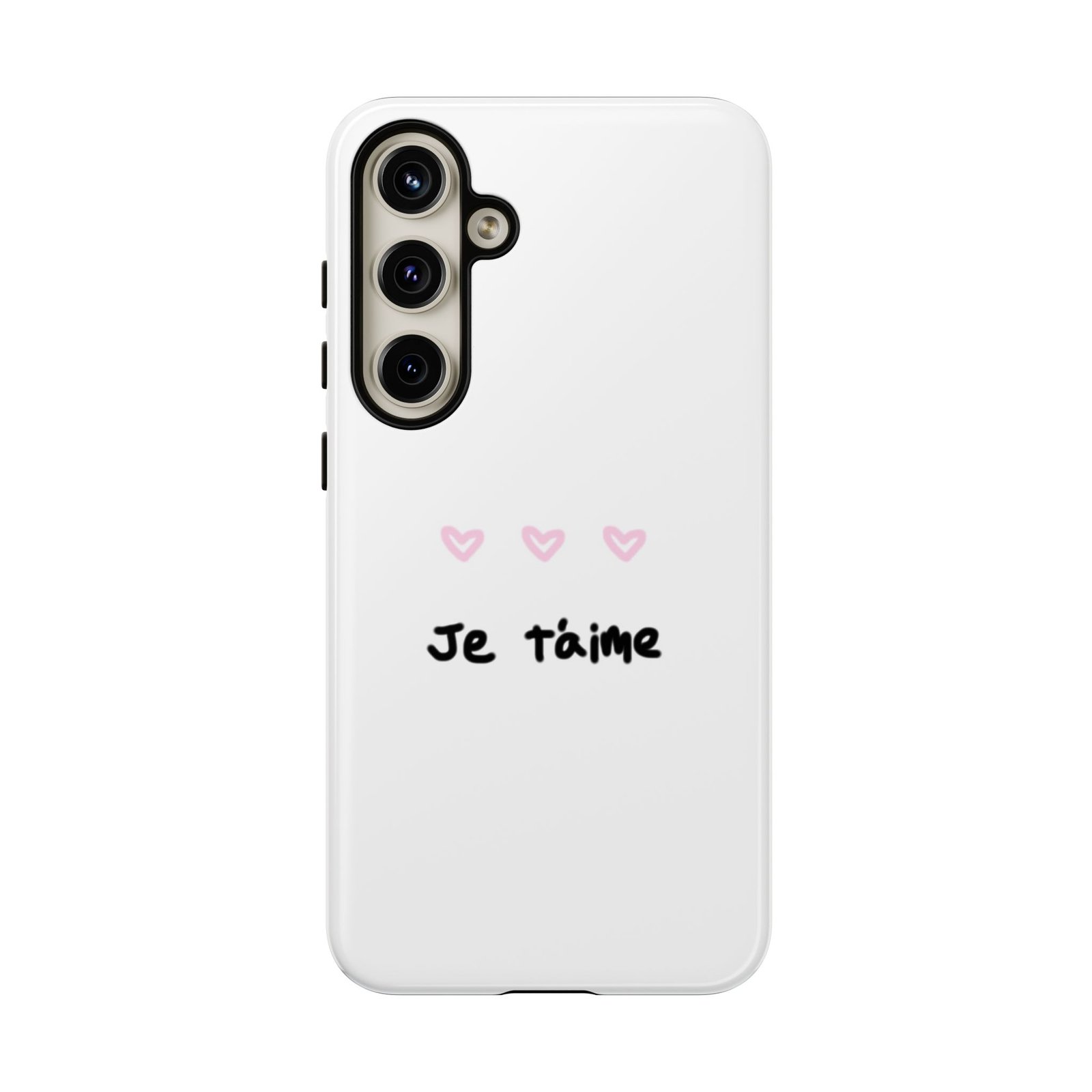 Chic Je t'aime Heart Phone Case, Durable Protective Phone Cover, Stylish Cute Design Phone Case - Image 48