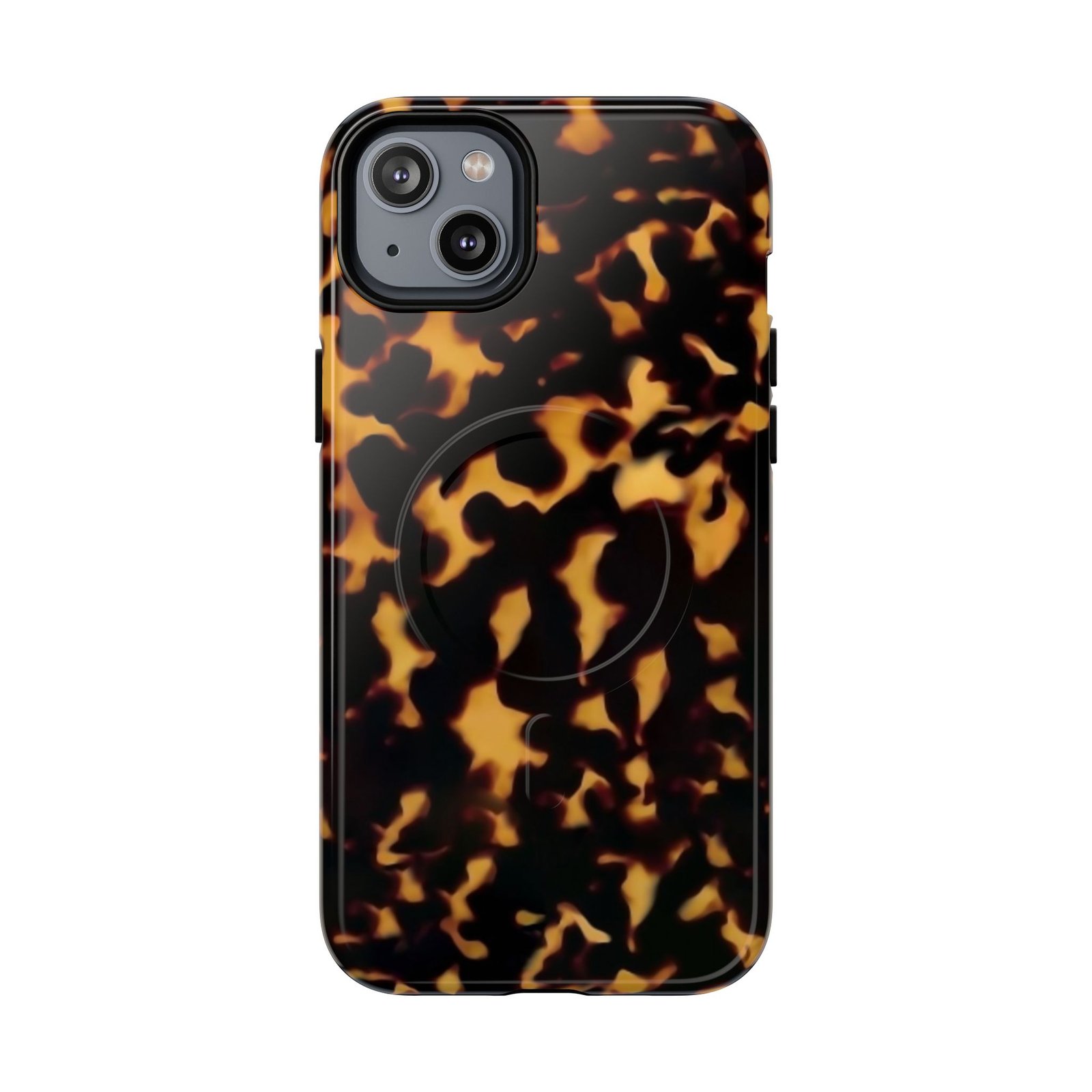MagSafe® Compatible Tough Chic Tortoishell Pattern Case, Stylish & Durable Phone Case - Image 6