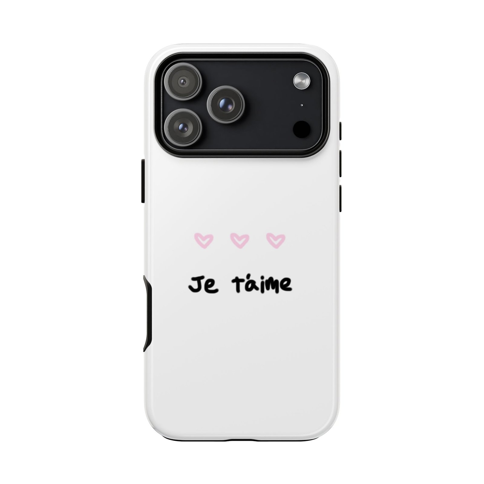 Chic Je t'aime Heart Phone Case, Durable Protective Phone Cover, Stylish Cute Design Phone Case - Image 68