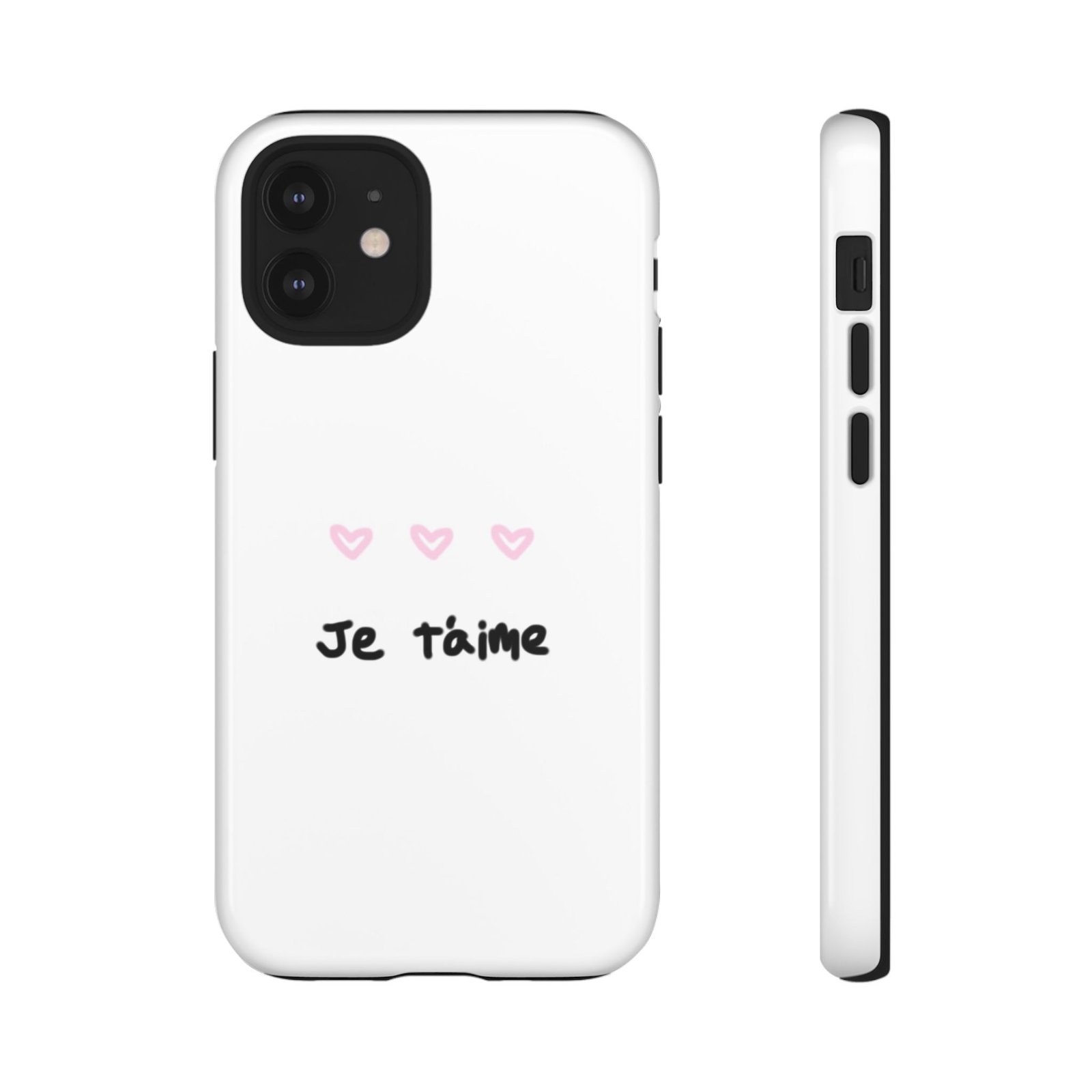 Chic Je t'aime Heart Phone Case, Durable Protective Phone Cover, Stylish Cute Design Phone Case - Image 16
