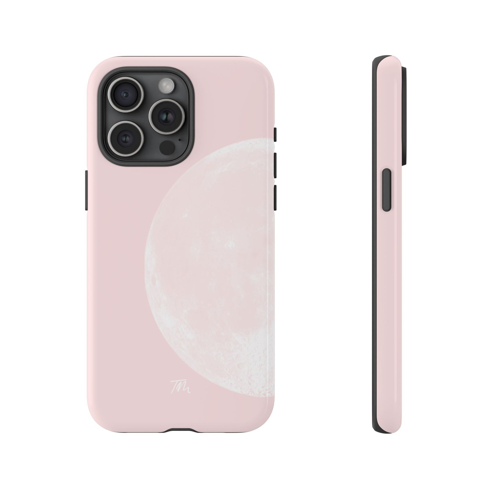 Pink Moon Tough Phone Case, Graphic Lunar Design, Durable Phone Cover for Protection - Image 2