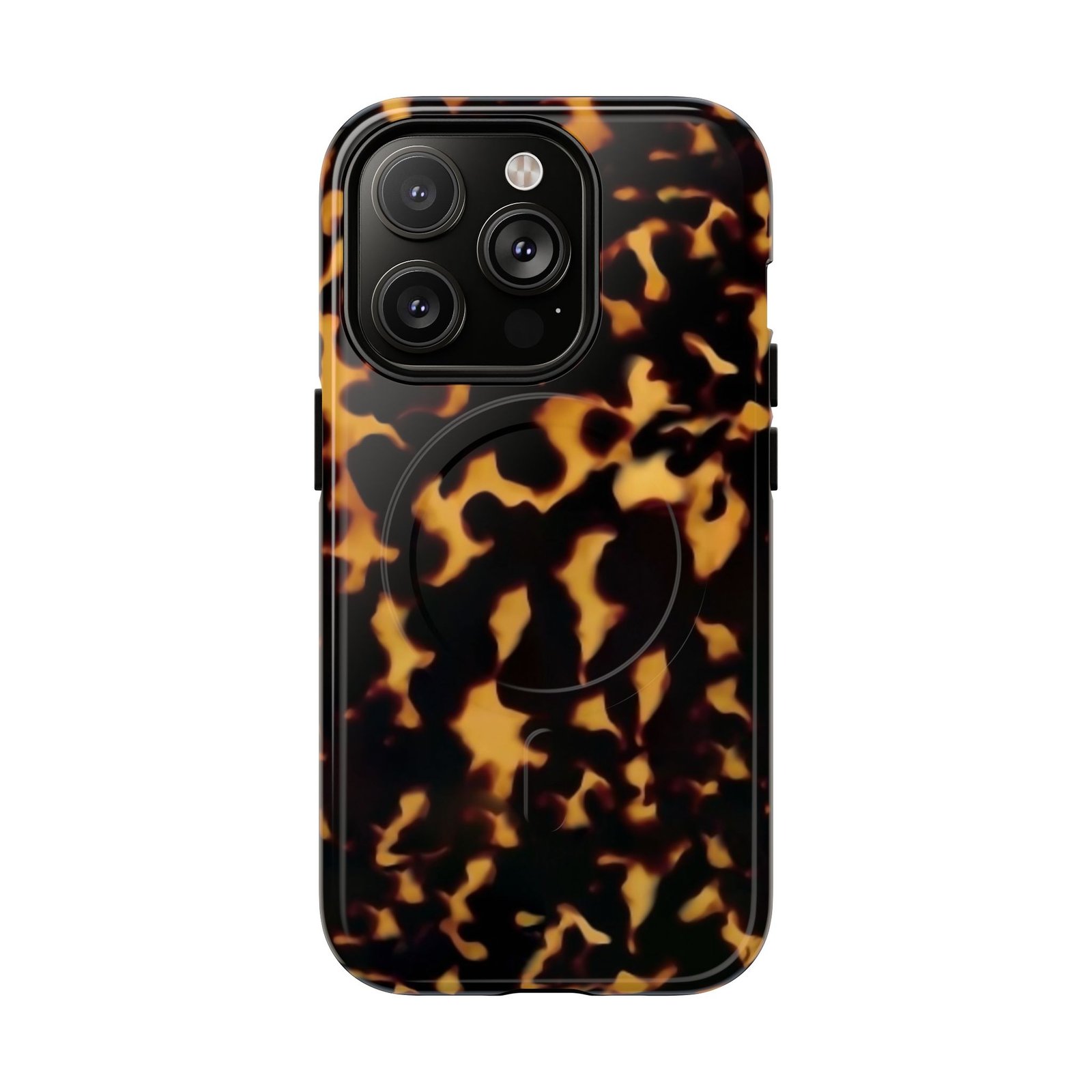 MagSafe® Compatible Tough Chic Tortoishell Pattern Case, Stylish & Durable Phone Case - Image 5