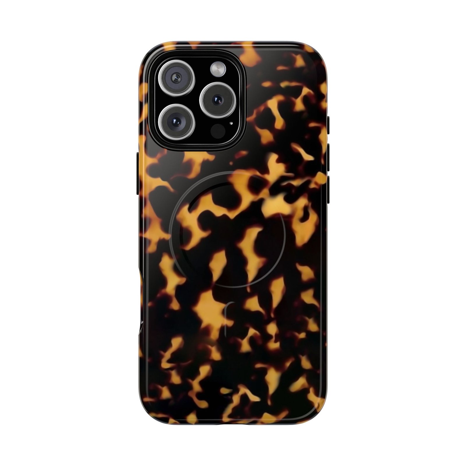 MagSafe® Compatible Tough Chic Tortoishell Pattern Case, Stylish & Durable Phone Case - Image 9