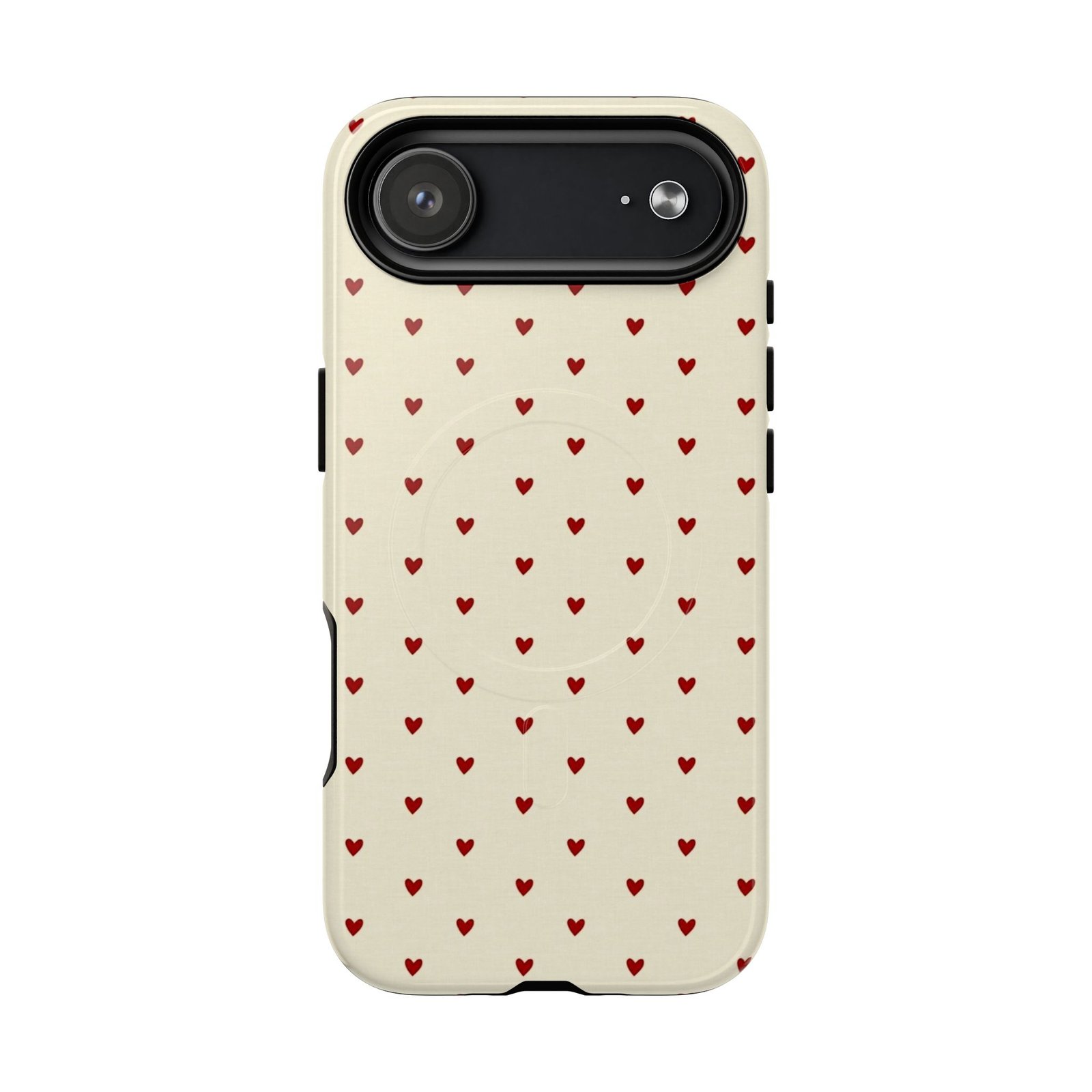 MagSafe® Compatible Red Heart Pattern Phone Case, Cute Phone Cover - Image 13
