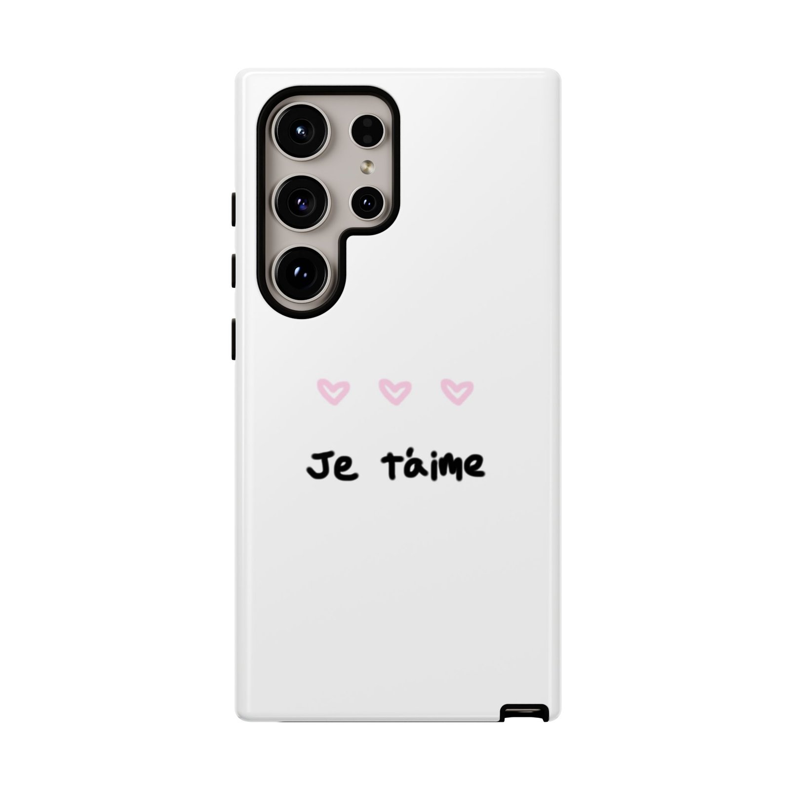 Chic Je t'aime Heart Phone Case, Durable Protective Phone Cover, Stylish Cute Design Phone Case - Image 49