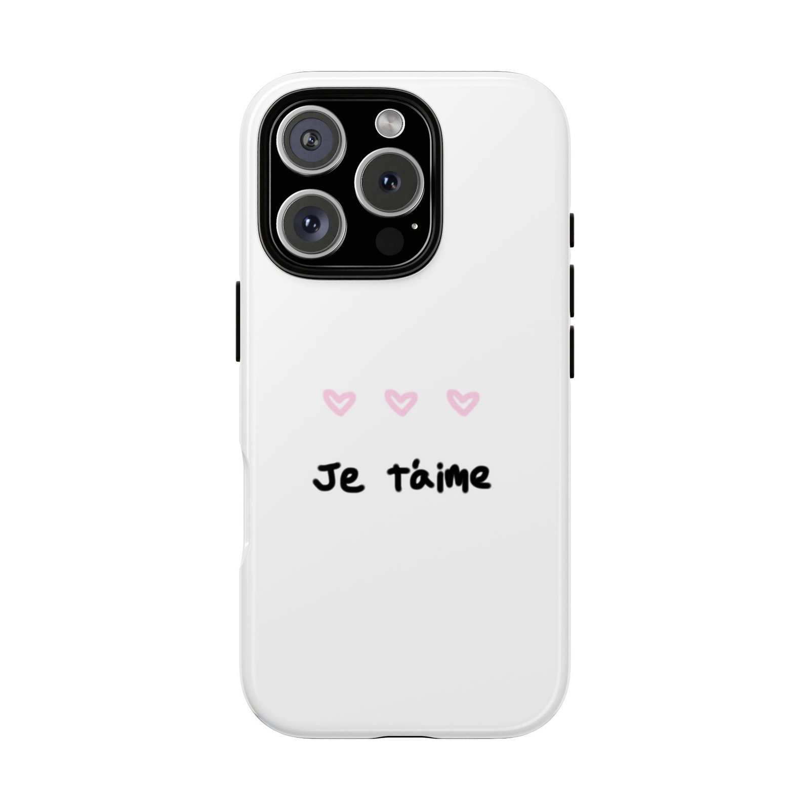 Chic Je t'aime Heart Phone Case, Durable Protective Phone Cover, Stylish Cute Design Phone Case - Image 54