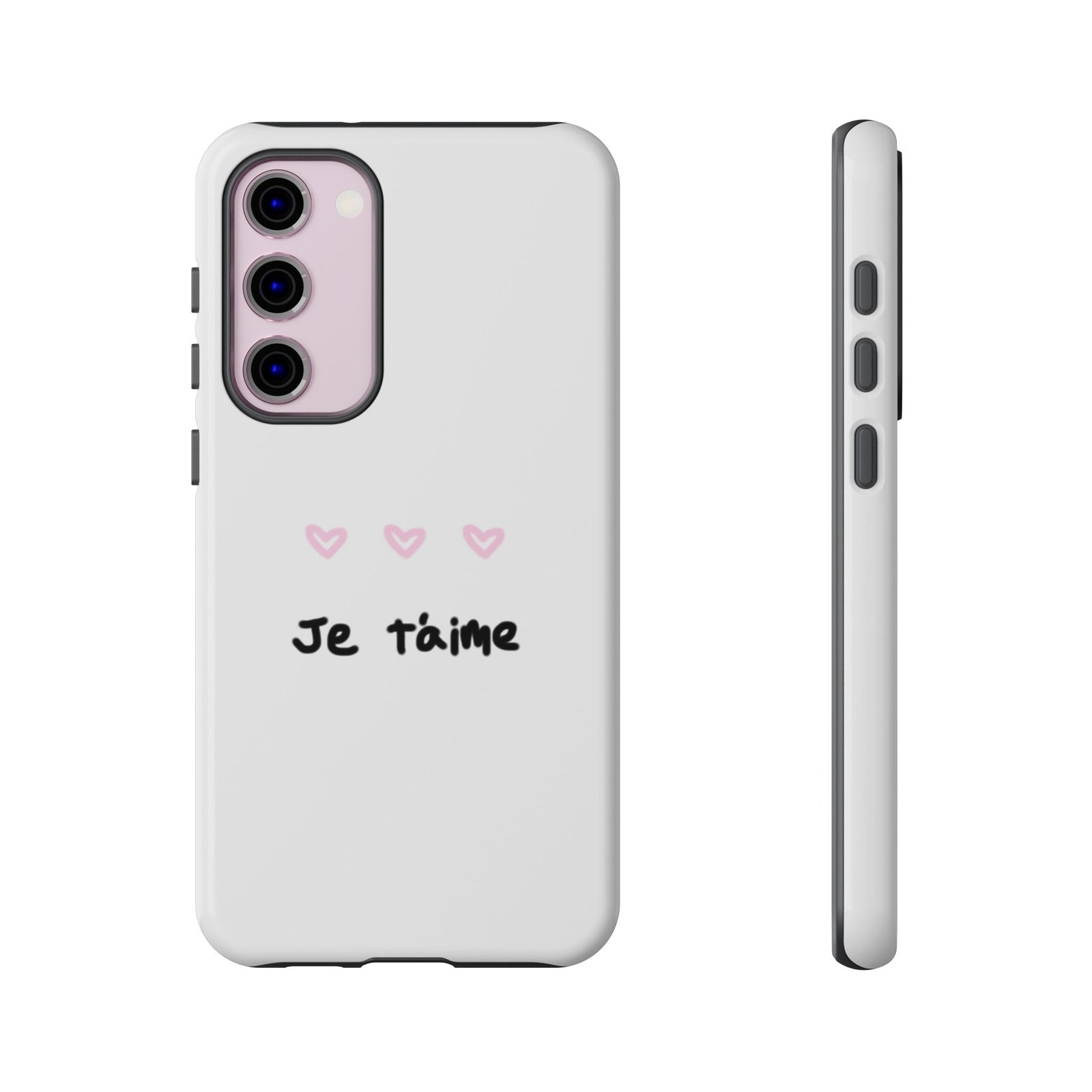 Chic Je t'aime Heart Phone Case, Durable Protective Phone Cover, Stylish Cute Design Phone Case - Image 38
