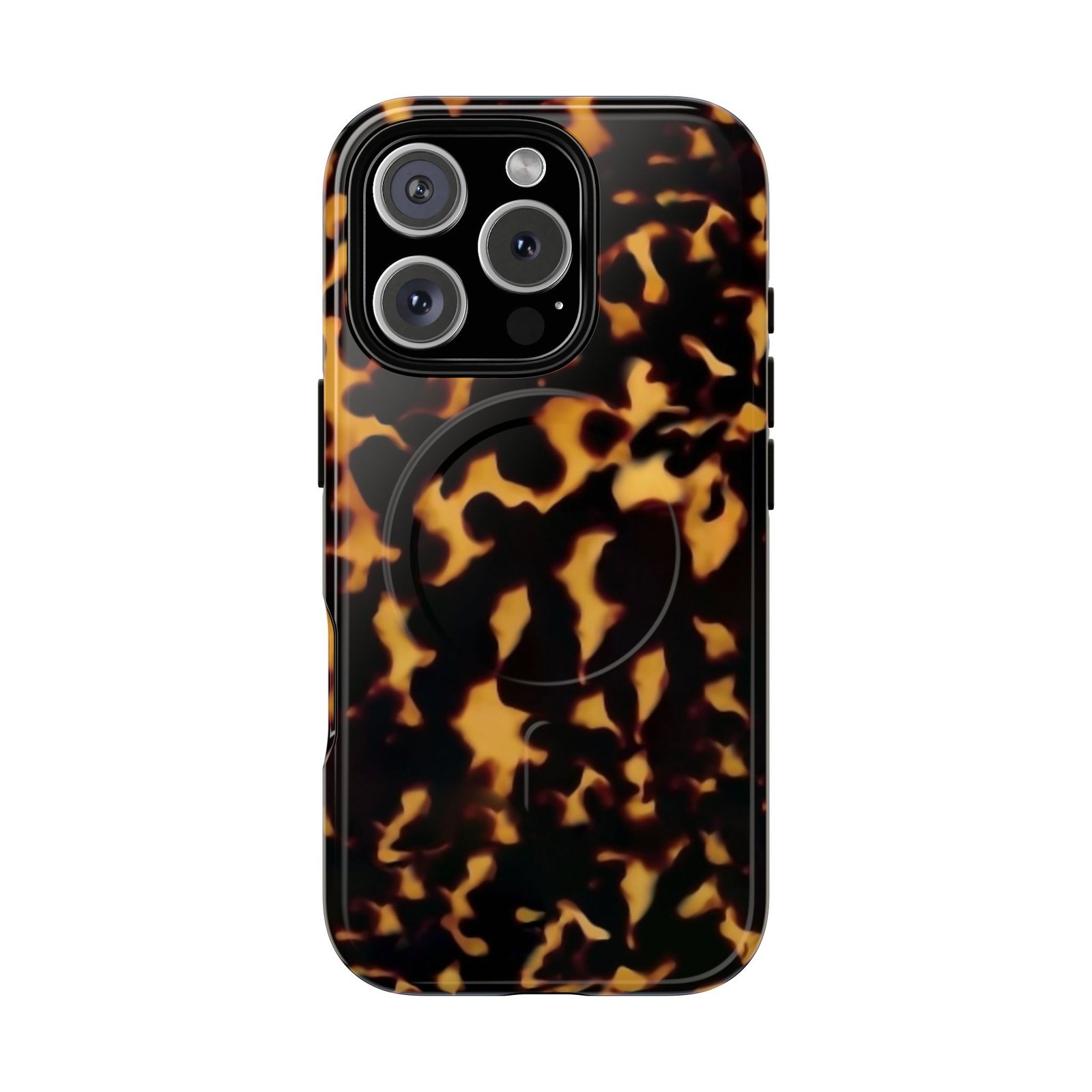 MagSafe® Compatible Tough Chic Tortoishell Pattern Case, Stylish & Durable Phone Case - Image 8