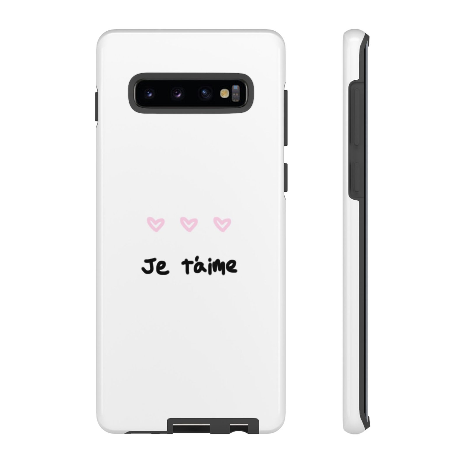 Chic Je t'aime Heart Phone Case, Durable Protective Phone Cover, Stylish Cute Design Phone Case - Image 8