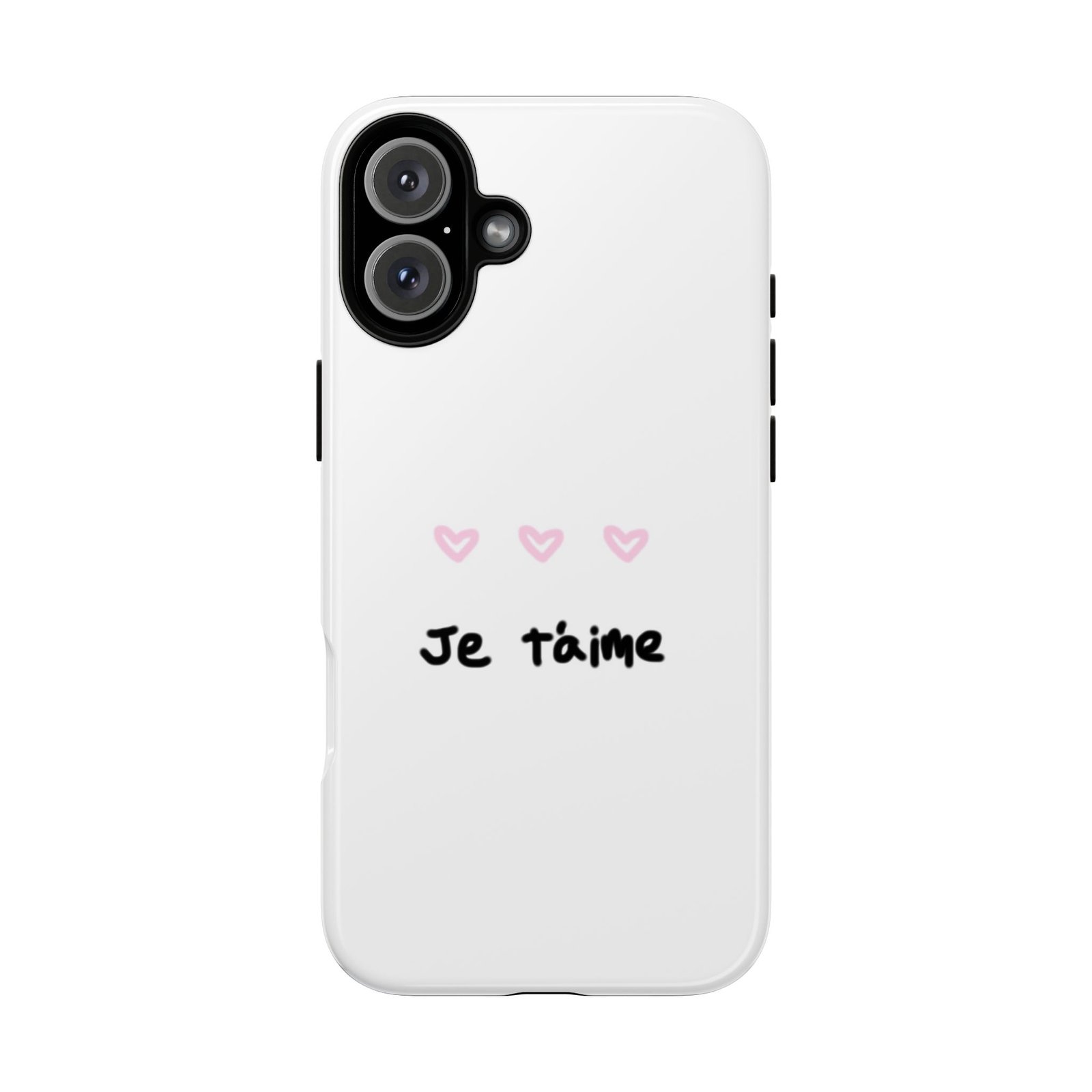 Chic Je t'aime Heart Phone Case, Durable Protective Phone Cover, Stylish Cute Design Phone Case - Image 53