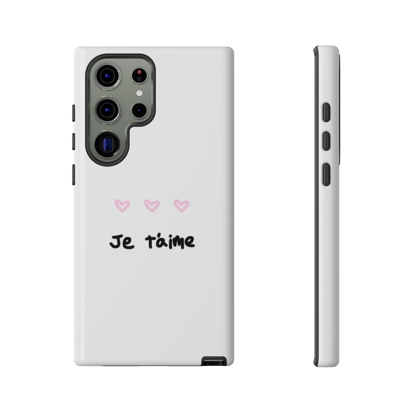 Chic Je t'aime Heart Phone Case, Durable Protective Phone Cover, Stylish Cute Design Phone Case - Image 39