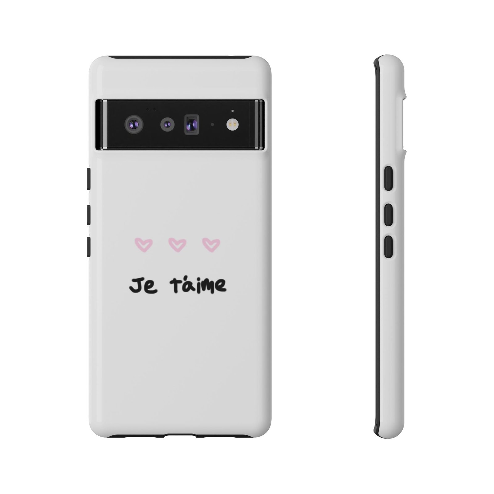 Chic Je t'aime Heart Phone Case, Durable Protective Phone Cover, Stylish Cute Design Phone Case - Image 41